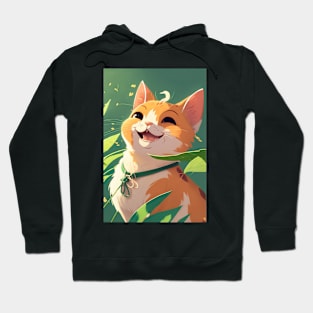 Super cute happy cat Anime style Hoodie